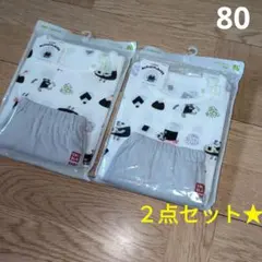 新品未開封　UNIQLO　パンどろぼう　おにぎりぼうや　パジャマ　可愛い　２点☆