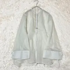 【美品】KBF バンドカラー ストライプシャツ シアー アーバンリサーチ 洗濯可のサムネイル