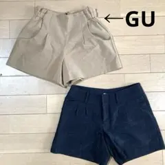 レディース　ショートパンツ　GU Mサイズ　ベージュ＆ブラック
