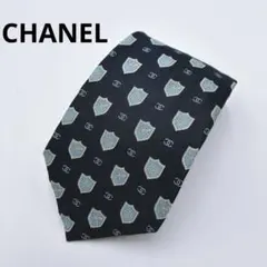 良品⭐️CHANEL シャネル　ネクタイ　ワイドタイ　エンブレム　ココマーク