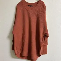 23区【M】Vネック ドルマンスリーブ ニットセーター秋冬ウール100%