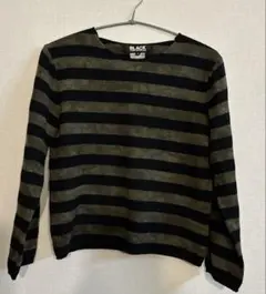 【COMME des GARCONS 】ブラック/ストライプ /ニット /S