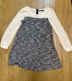 PAGEBOY 長袖 チュニック 白と黒のツイード