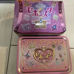 セボンスター　缶　エンボス缶　セット　チョコ付き