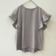 【美品】any FAM エニィファム フリル袖 カットソー Tシャツ グレー 3のサムネイル