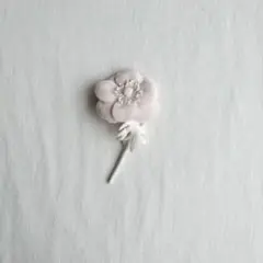 44ハンドメイドコサージュ布花ブローチ入学式卒業式卒園式ナチュラルオケージョン