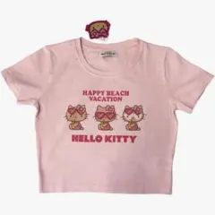 日焼けキティ　クロップドTシャツ　沖縄