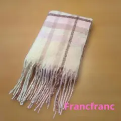 Francfranc チェックマフラー ピンク系