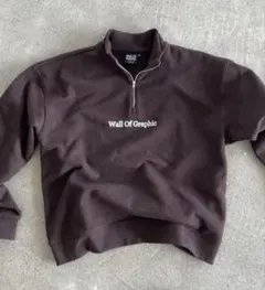 【最終値下げ】Wall Of Graphic ハーフジップスウェット M