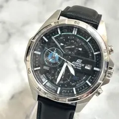 新品 CASIO EDIFICE クロノグラフ 腕時計 レザーベルトのサムネイル