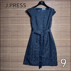ジェイプレス J.PRESS ジャガード花柄フレンチスリーブワンピース 9のサムネイル