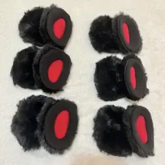耳あて 6人分　イヤーマフ フリース ファー 黒 ブラック 防寒対策