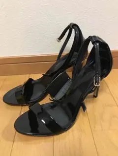 パンプス サンダル 黒のサムネイル