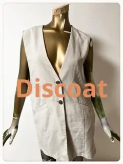 ☘️T21966☘️Discoat テックリネンノーカラージレ