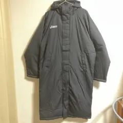 アシックス/フーデッドベンチコート/中綿ロングコート/Mサイズ/