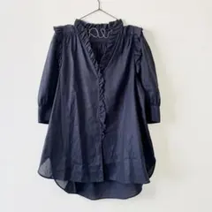 新品タグ付き】IENA イエナ コットンシュリンクフリルハーフスリーブ