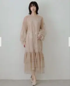 ヌキテパ Poly Dupion Frill Dress - メルカリ