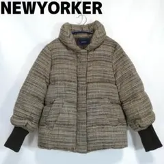 ノーカラーダウンジャケット