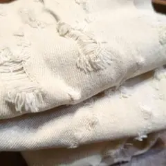 ダメージデニム60cm‪✕‬90cm ホワイト