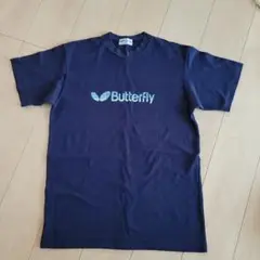 Butterfly Tシャツ Lサイズ ネイビー　中古