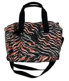 KIPLING キプリング☆2way ショルダーバッグ ゼブラ柄 チャーム付