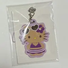 日焼けキティ ラバーストラップ 紫