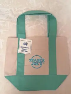 トレーダージョーズ　パステルミニトートバッグ　グリーン　新品未使用