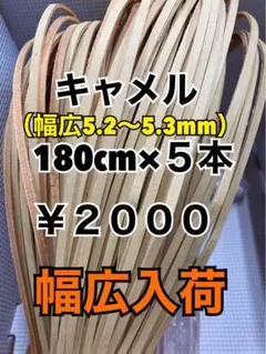 グラブレース　幅広キャメル　180cm×５本のサムネイル