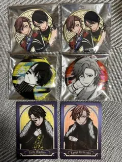 桃源暗鬼　缶バッジ　無陀野無人　花魁坂京夜　グラッテ　イラストカード　まとめ売り