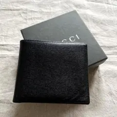 GUCCI グッチ 2つ折り財布 コインウォレット ブラック イタリー製