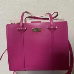 Kate Spade ピンク レザー 2way ハンドバッグ ショルダーバッグ