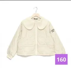 新品160バイラビット　ボア襟付きキルティングジャケットキルトコート