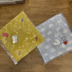 新品　ドラえもん　風船＆どこでもドア　ハンドタオル　タオルハンカチ　2枚セット