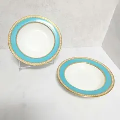 【未使用】WEDGWOOD ユーランダー ターコイズ スーププレート 深皿 ペアのサムネイル