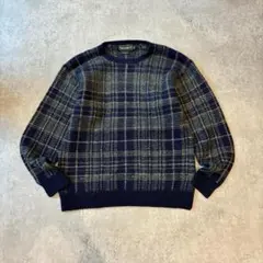 90s Timberland チェック ウールニット ハンドニット M