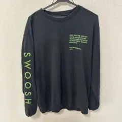 Nike スウッシュロゴ トレーナー Lサイズ 黒