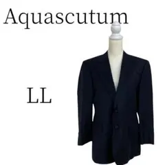 Aquascutum アクアスキュータム ネイビー系 テーラードジャケット LL