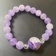 最終値下げ‼️希少大玉チャロアイトシリカラベンダーアメジスト天然石ブレスレット