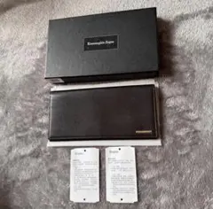 新品 Ermenegildo Zegna ダークブラウン　本革　長財布のサムネイル