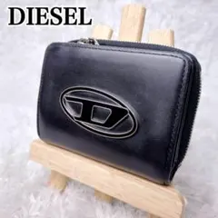 【大人気】 DIESEL 三つ折り財布 ブラック 大容量 パスケース付き
