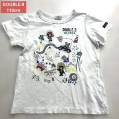 DOUBLE.B ミキハウス 半袖Tシャツ 110cm 刺繍のサムネイル