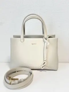agnes b. 2way ショルダーバッグ チャーム付のサムネイル