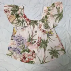 Zara フリル袖ブラウス size7