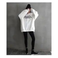 NANING9 ナンニング9 裏起毛 ストレッチ レギンス ブラック 黒