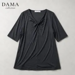 DAMA collection✨ドレープネック シルク五部袖カットソー 3Lのサムネイル