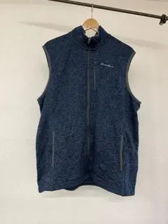 Eddie Bauer エディーバウアー ベスト ネイビー XL フリース 刺繍