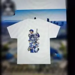 週末セ−ル ドジャース 野球選手 グラフィック Tシャツ ホワイト