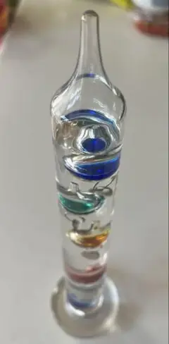 ガラス製浮球式温度計
