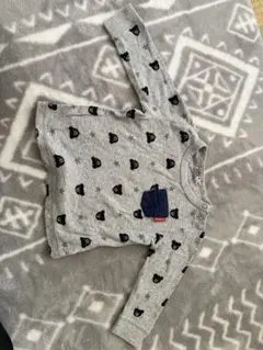 DOUBLE.B クマ柄 長袖カットソー 80