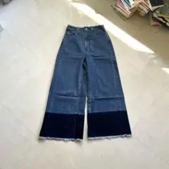 【y2k】Bi-color wide denim【Remake】